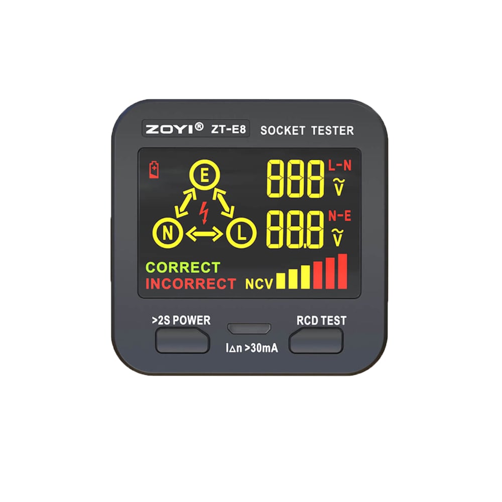 ZPCT1806 Series Smart Power Safety Leakage Socket Tester - EU / UK / US Plug  - Martview