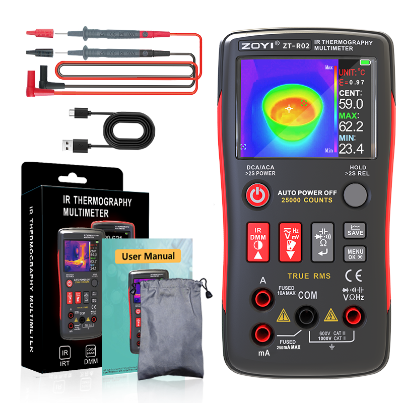 ZOYI ZT-R02 Handheld HD Infrared Thermal Imaging Multimeter – for