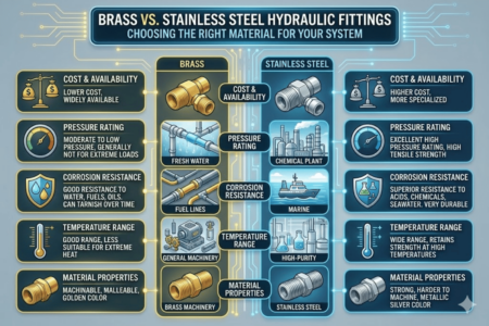 Brass vs Stainless Steel Hydraulic Fittings Choosing the Right Material for Your System