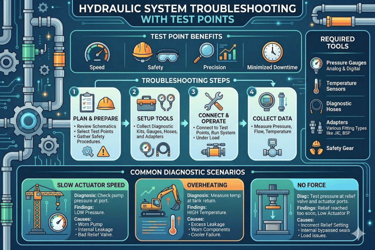 Hydraulic System Troubleshooting with Test Points