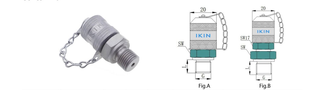 pressure test point, with stud