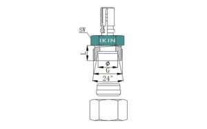 test hose fittings, 24° cone fitting, with male thread